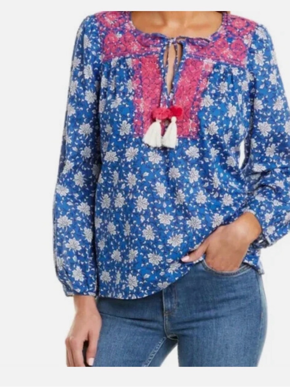J Crew Embroidered Cotton Top